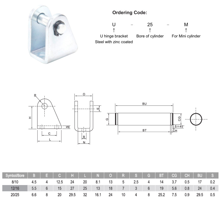 U-32 U hinge