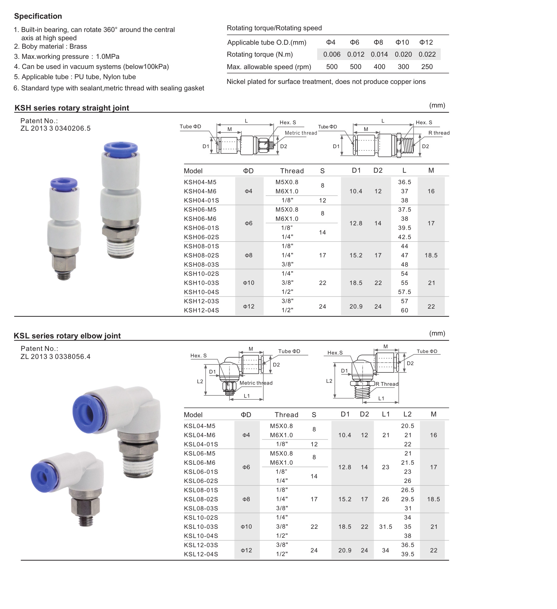 KS series high speed rotary joint