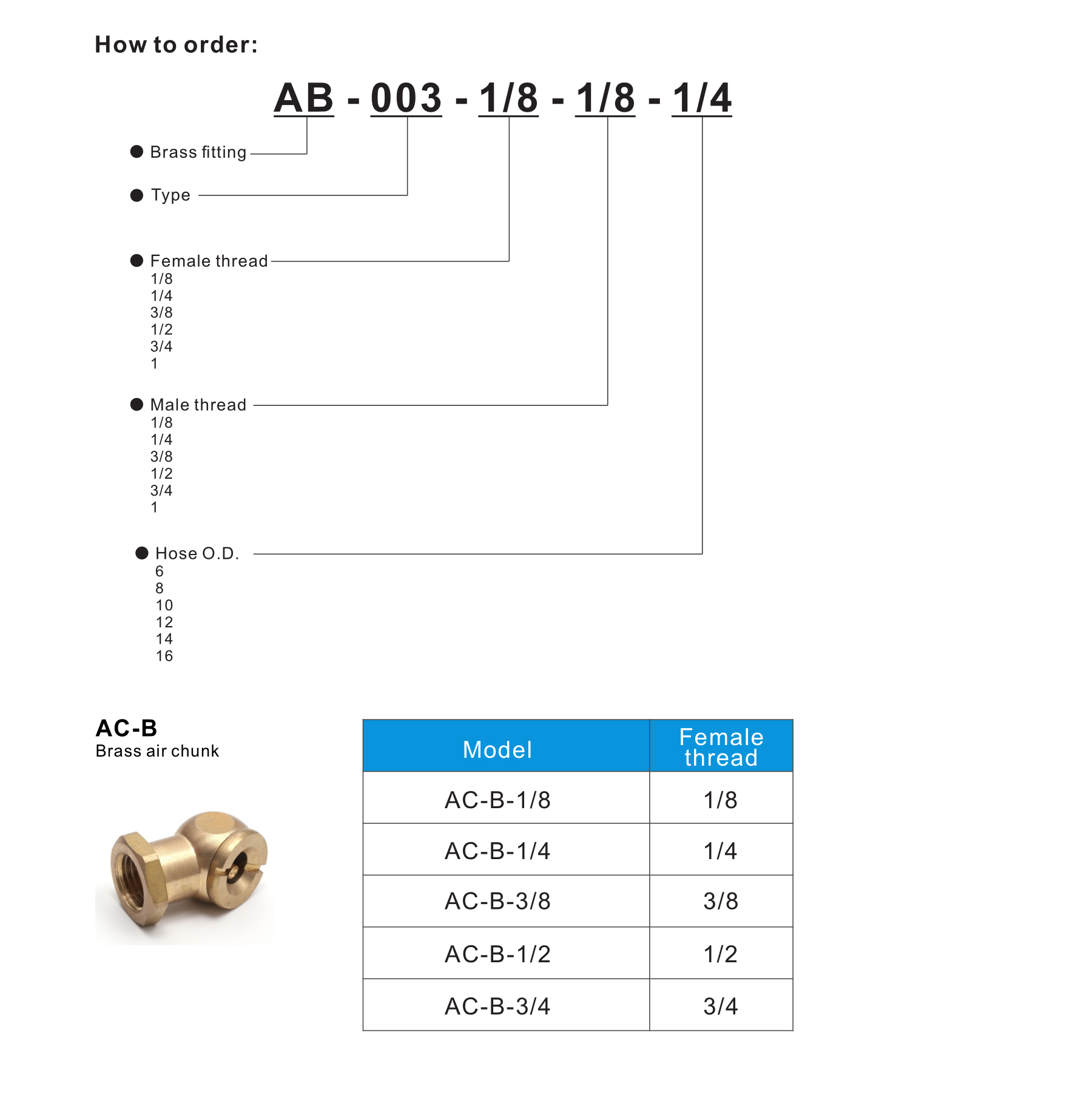 AC-B Brass air chunk